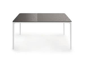 Slim 10, Tavolo essenziale con struttura metallica, per soggiorno