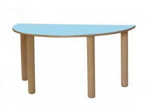 IT_S, Tavolo in legno, con forma di semicerchio, per bambini