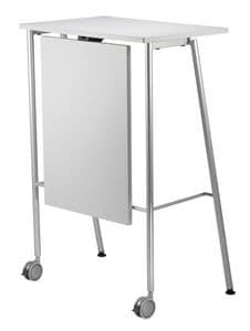 GIKO 755 + OPT, Tavolino alto con base in metallo, per uffici e scuole