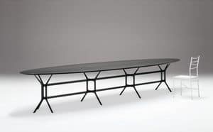 Arabesque, Sistema di tavoli componibili all'infinito, in metallo tagliato a laser