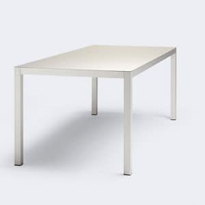 Web aluminium, Tavolo dalle linee pulite, realizzato in alluminio anodizzato o verniciato