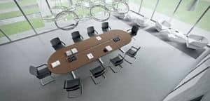 DV803-NOBU 6, tavolo riunioni, tavolo componibile, ampio tavolo ovale Sala riunioni, Ufficio, Studio