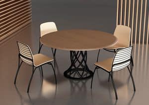 Air Floor, Tavolo con base in metallo, ideale per bar eleganti