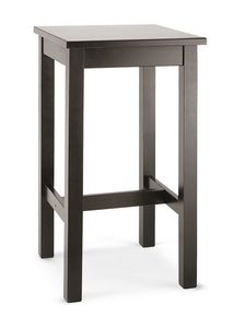 3052, Tavolino alto quadrato per bar, in legno massiccio