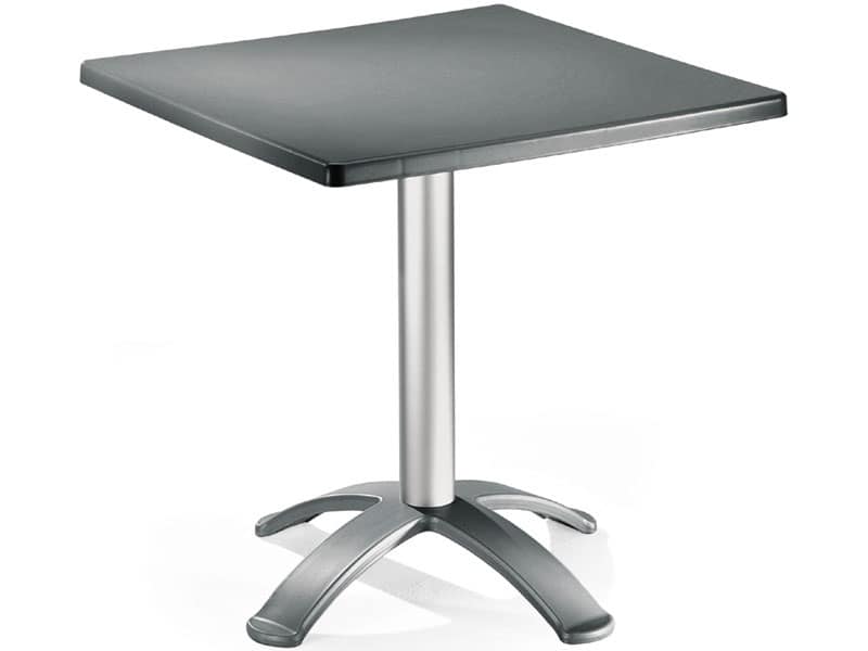 Tavolo 72x72 cod. 06/BG4, Tavolino con base a 4 piedi, per uso esterno