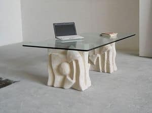 Archivio, Tavolino da divano, base in pietra, per sala attesa ufficio