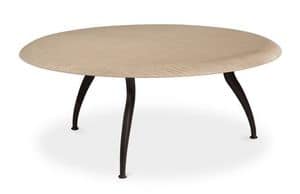 Arturo tavolino, Tavolino per centro sala, con gambi in ferro conificato