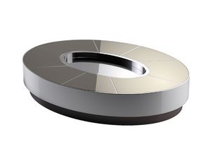 Avalon, Tavolino ovale con piano a specchio