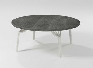Ming coffee table, Tavolino rotondo con base in ferro