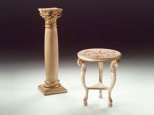 Art. 1460 Rams, Tavolino rotondo in legno, classico, per zona giorno