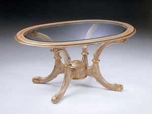 Art. 269/B, Tavolino classico, in legno intagliato, per ufficio