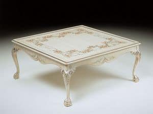 Art. 320/WD, Tavolino quadrato di lusso, decorati a mano, zona giorno