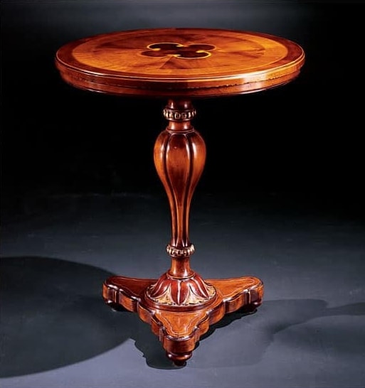 Complements tavolino 773, Tavolino classico di lusso in legno intagliato