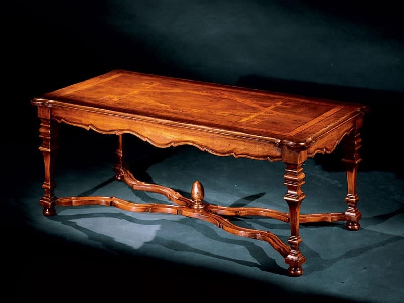 Elena tavolino 762, Tavolino con intarsi fatti a mano
