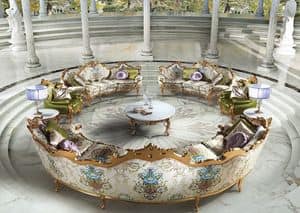 Millionaire B/1804/1, Tavolino rotondo centrale, per salotti classici di lusso
