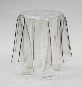 Art. 541 Fantasmino, Tavolino in policarbonato trasparente, anche per esterni
