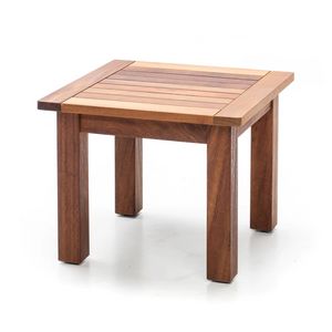 Tavolino IS, Tavolino quadrato in legno di iroko per esterni