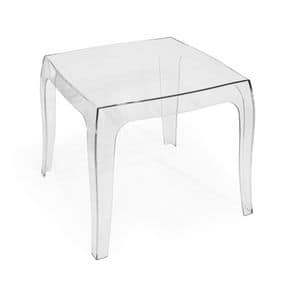 Art. 038/T Baby, Tavolino in policarbonato trasparente, adatto a varie situazioni