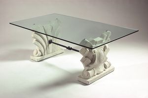 Dante, Tavolino con doppia base in pietra