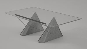 Isao, Tavolino vetro e pietra