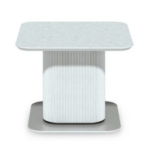 Ishi 2702 - 2704, Tavolino con piano quadrato, colonna con scanalature verticali