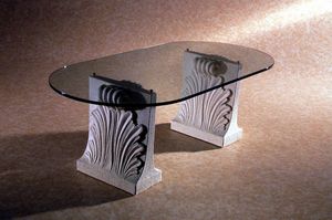 Loko, Tavolino in pietra e vetro