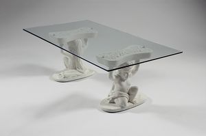 Sileno, Tavolino da salotto con base in pietra