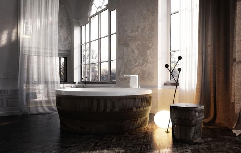 Hotel minimalista vasche da bagno per tutto il corpo dormitorio