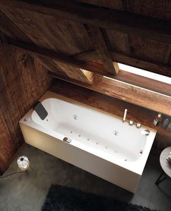 POP, Vasca da bagno moderna, in acrilico bianco, Area relax