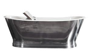Richmond, Vasca da bagno in stile classico, rivestita in rame o alluminio