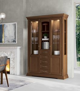 Art. 9205, Vetrina in legno per eleganti sale da pranzo