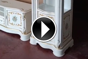 Vetrina e porta tv Barocco